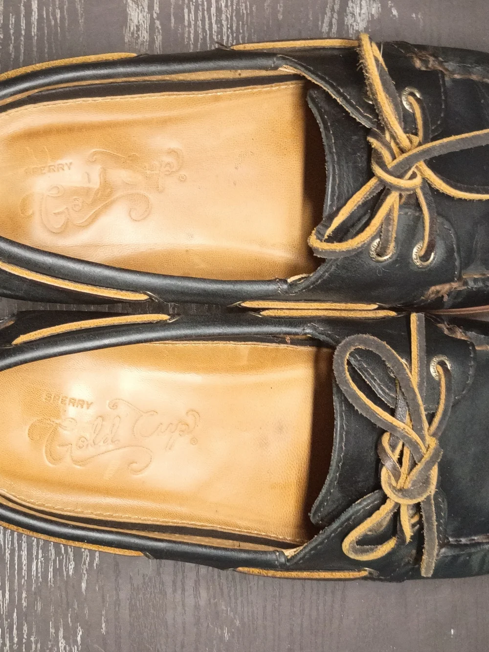 Sperry GOLD CUP Black Leather Boat Shoes. Men's 10M. Like NEW!!!